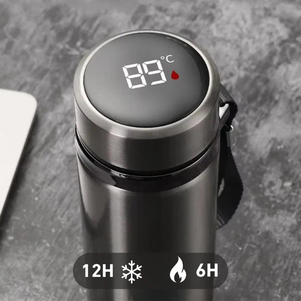 Smart Thermal Insulated Water Bottle - Silver