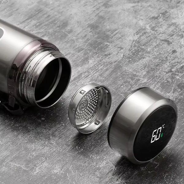 Smart Thermal Insulated Water Bottle - Silver