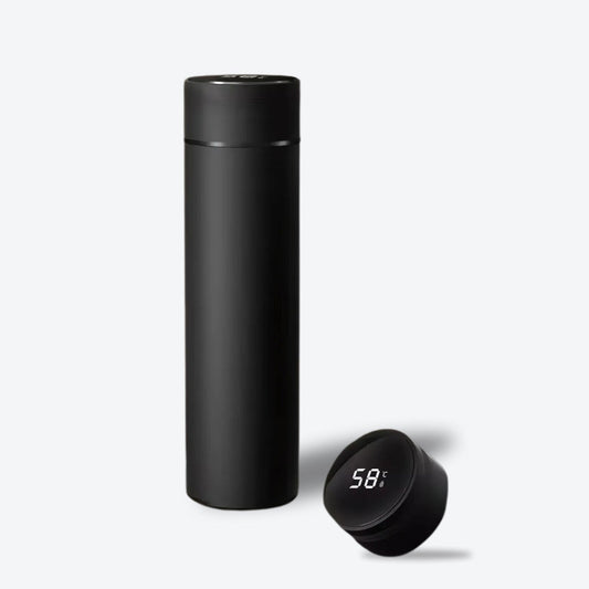 AIRVAGE Matte Black Smart Insulated Water Bottle – 500ml 