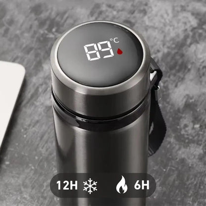 Smart Thermal Insulated Water Bottle - Silver