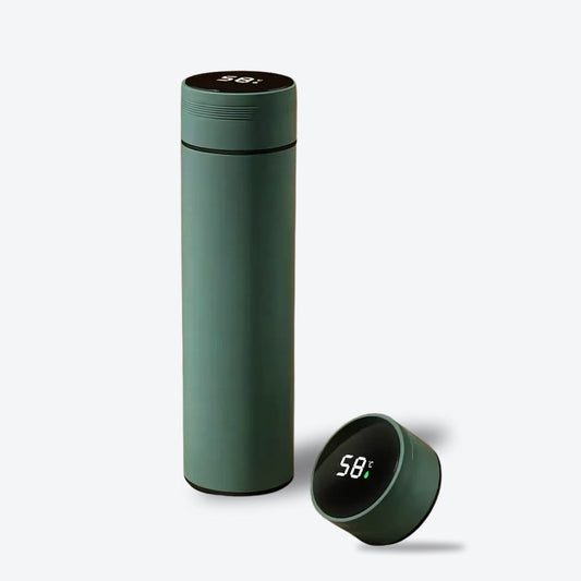 AIRVAGE Matte Black Smart Insulated Water Bottle – 500ml 