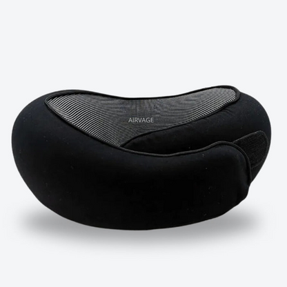 Almohada de viaje ergonómica negra